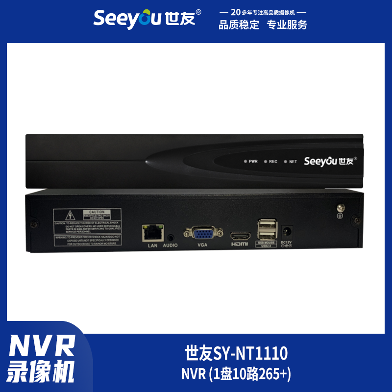 DG视讯SY-NT(1110) NVR 1盘10路265+
